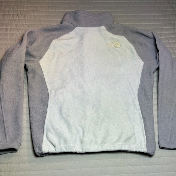 The North Face Womens Full Zip Fleece Jacket Grey Cream Colorblock Size Small - Picture 5 of 10